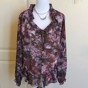 NWOT Haute Hippie floral top